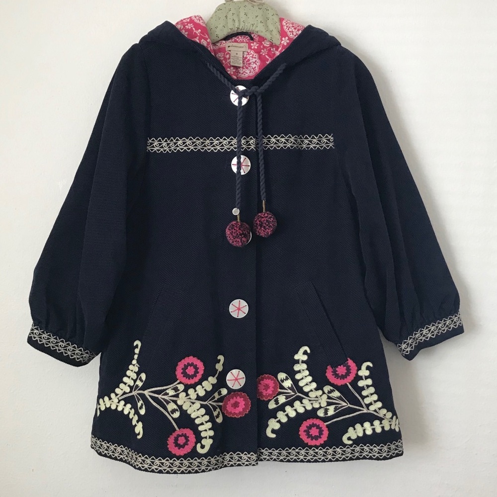 Anthropologie Women’s Rare Elevenses Everest Climb Corduroy Navy Parka GUC Sz 8